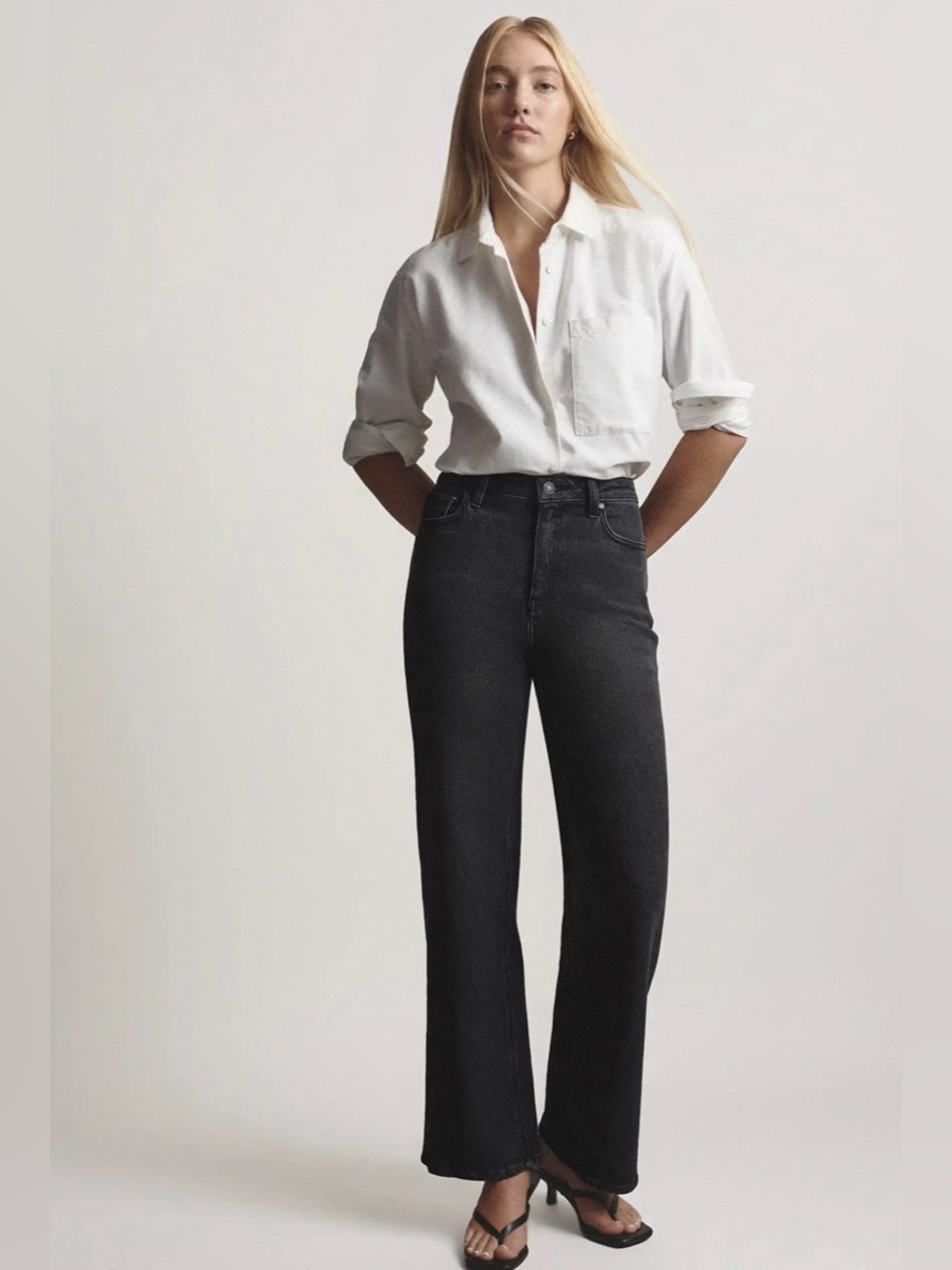 Quince Organic Cotton Relaxed Oxford Shirt White Women’s S - Picture 2 of 10